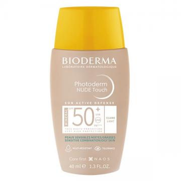 BIODERMA - PHOTODERM nude touch crème solaire visage matifiante teinte Claire SPF50+ 40ml