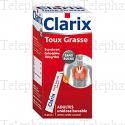 CLARIX EXPECTORANT CARBOCISTEINE 750 mg/10 ml ADULTES SANS SUCRE, solution buvable en sachet édulcorée à la saccharine sodique, au sorbitol et au maltitol liquide