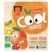 VITABIO COOL FRTS Compote pom pêch abri 4/90g