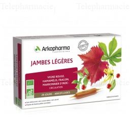 Arkofluides jambes legeres bio 20 ampoules