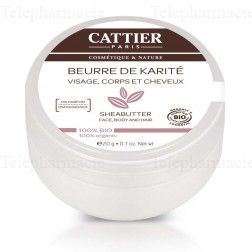 CATTIER - Beurre de Karité 100% Bio 20g