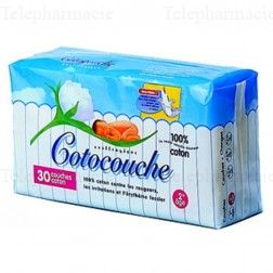 COTOCOUCHE Couche 100% coton âge 2eme âge paquet de 30