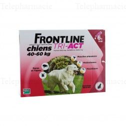 Tri-act pour chiens de 40 a 60kg 6 pipettes de 6ml