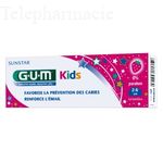 GUM Kids dentifrice fluoré goût fraise 3ans+ Tube 50ml