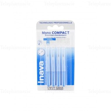 INAVA Brossette interdentaires ISO1 &eacute;troits monocompact 0.8mm pack de 4