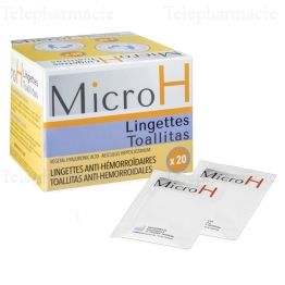 Micro h lingettes hémorroïdaires x20