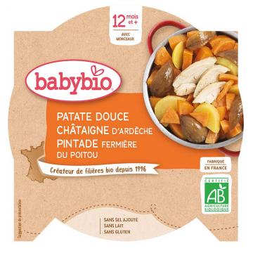 BABYBIO - PLAT patate douce chataigne pintade 230g