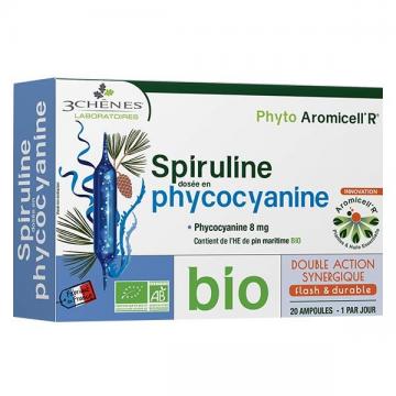 LES 3 CHENES - Phyto aromicell R spiruline phycocyannine bio 20 ampoules