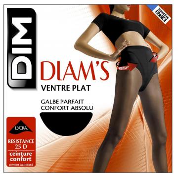 DIM - COLLANT DIAMS VENTRE PLAT NOIR T1