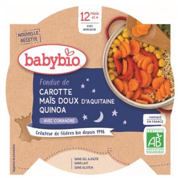 BABYBIO - PLAT carotte mais quinoa 230g