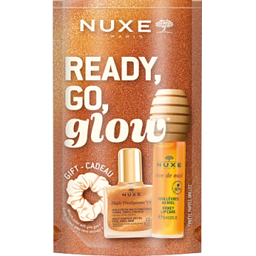 NUXE - R&ecirc;ve de Miel Soin L&egrave;vres au Miel 10 ml + Huile Prodigieuse Or 10 ml + un Chouchou Offert