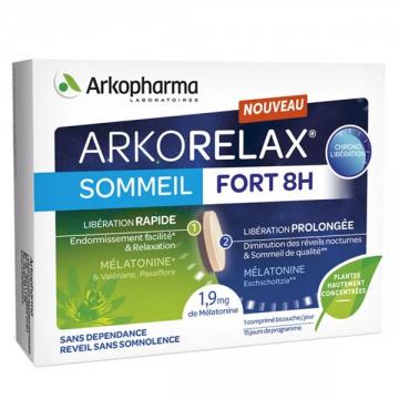 ARKORELAX - Sommeil fort 8h mélatonine valériane 15 comprimes