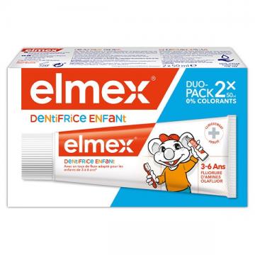 ELMEX - Kids dentifrice 3-6 ans lot de 2x50ml