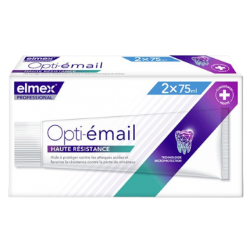 ELMEX  - Opti-émail Haute Résistance - Dentifrice 2x75ml