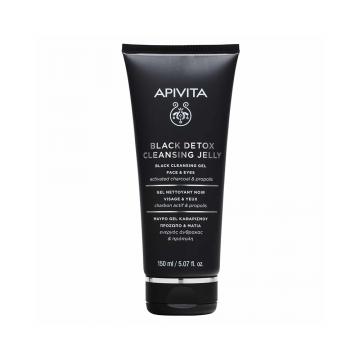 APIVITA - BLACK DETOX CLEANSING JELLY - Gel Nettoyant Noir visage & yeux 150ml