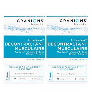 GRANIONS - Decontractant musculaire lot de 2 x 60 comprimes