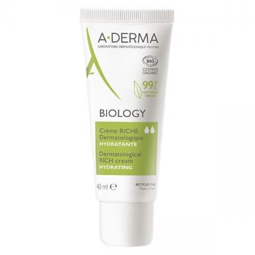 ADERMA - BIOLOGY - Crème riche dermatologique hydratante Bio 40ml