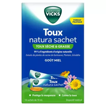 VICKS - Natura sirop toux adulte sachet 10ml