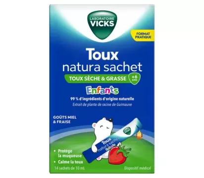 VICKS - Natura sirop toux enfant sachet 10ml