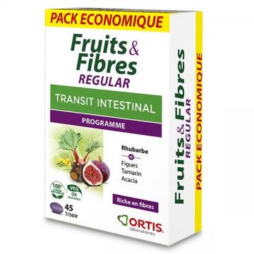 FRUITS ET FIBRES REGULAR - Transit intestinal 45comprimes pack economique