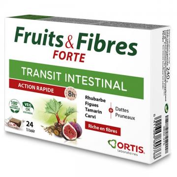 FRUITS ET FIBRES FORTE - Transit intestinal 24 cubes