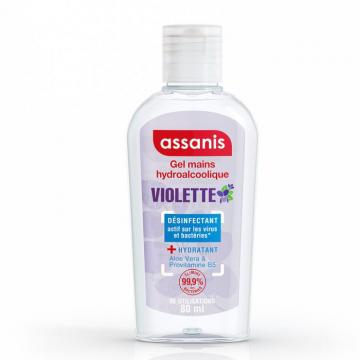 ASSANIS - Gel mains hydroalcoolique parfumé violette pocket 80ml