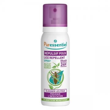 PURESSENTIEL - Repulsif poux - Spray anti-poux 75ml