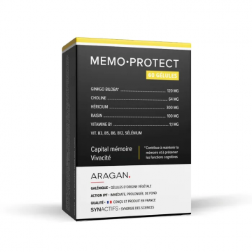 ARAGAN - MEMO.PROTECT - Capital mémoire vivacité 60 gélules