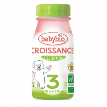 BABYBIO - Croissance Lait de vache Liquide Bio de 10 mois à 3 ans 25cl