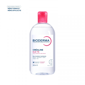 BIODERMA - Créaline H2O TS - Eau Micellaire Démaquillante Hydratante - 500ml