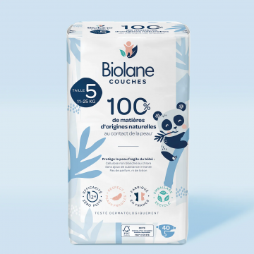 BIOLANE - Couches &eacute;cologiques Taille 5 11-25kg sac de 40 couches