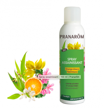 PRANAROM - Aromaforce Spray assainissant 16 huiles essentielles bio 150ml
