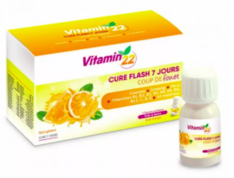VITAMIN22 - Cure flash 7 jours coup de fouet, vitalite 7X30ml