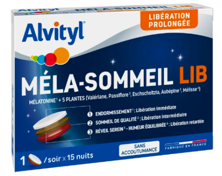 ALVITYL - Mela-Sommeil Lib, 15 comprimés