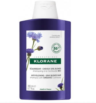 KLORANE -  Shampoing déjaunissant à la centaurée bio  200ml