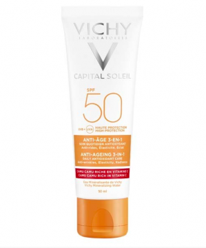 VICHY - Capital soleil crème solaire visage anti-âge 3 en 1 SPF50 50ml