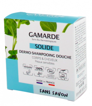 GAMARDE - Dermo-shampoing douche solide bio 109ml