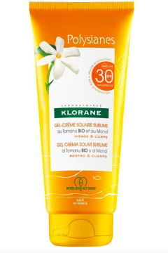 KLORANE - POLYSIANES - gel-crème solaire sublime au Monoï et Tamanu Bio SPF30 200ml