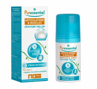 PURESSENTIEL - ARTICULATIONS & MUSCLES cryo pure roller aux 14 huiles éssentielles 75ml
