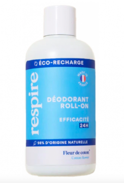 RESPIRE - Déodorant Roll-On Fleur de Coton éco-recharge 150ml
