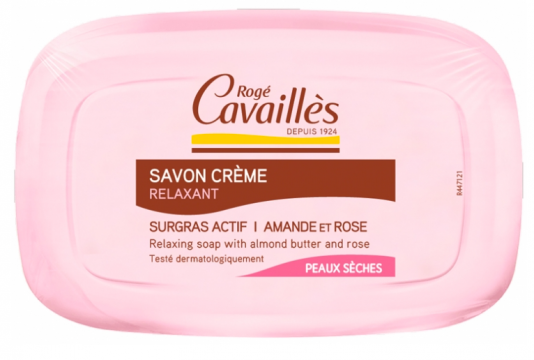 CAVAILLES - Savon crème relaxant amande et rose 115g