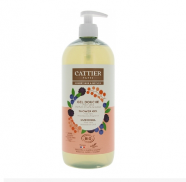 CATTIER - Gel douche aloe-vera fruits des bois bio 1l