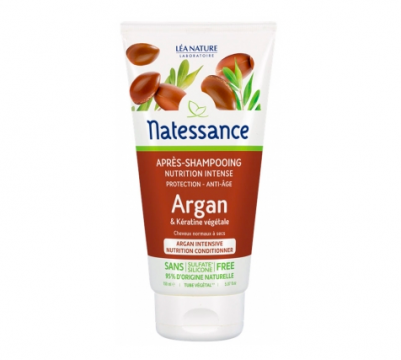 NATESSANCE - Après-shampoing argan & kératine végétale 150ml