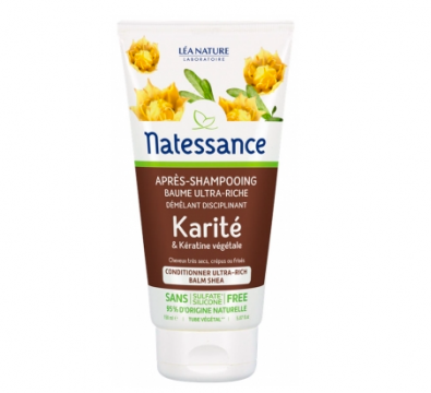 NATESSANCE - Après-shampoing baume ultra-riche karité et kératine végétale 150ml