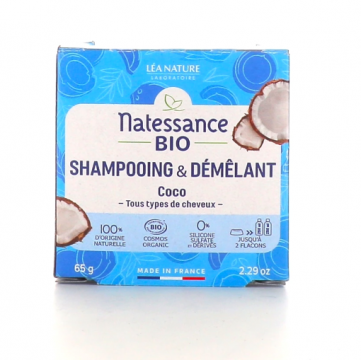 NATESSANCE - Shampooing & Démêlant solide coco bio