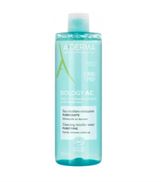 A-DERMA - BIOLOGY AC - Eau Micellaire Nettoyante Purifiante Bio 400ml