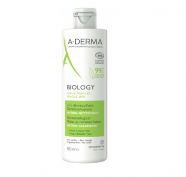 ADERMA - BIOLOGY DERMA Lait démaquillant dermatologique bio 400ml