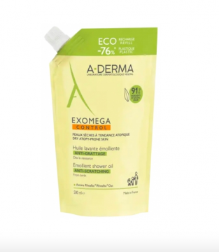ADERMA - Exomega Control Huile Lavante Émolliente Anti-Grattage Recharge 500 ml