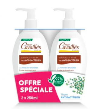 ROGE-CAVAILLÈS - Soin toilette intime naturel anti-bactérien 2X250ml