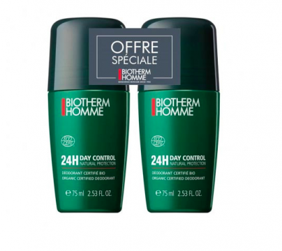 BIOTHERM - Homme déodorant roll-on 24h control naturel protection bio 2x75ml